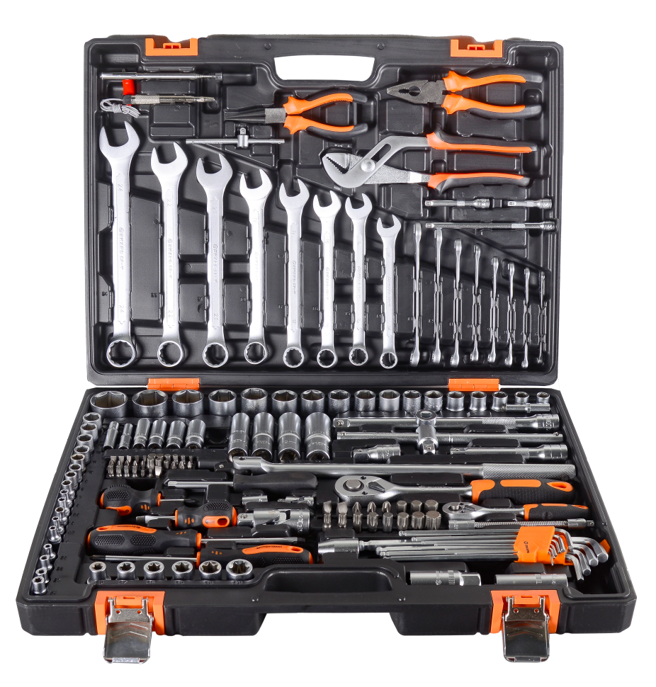 Набор инструментов, 1/2", 1/4", CrV, в кейсе 151 предмет Вихрь 73/6/7/9