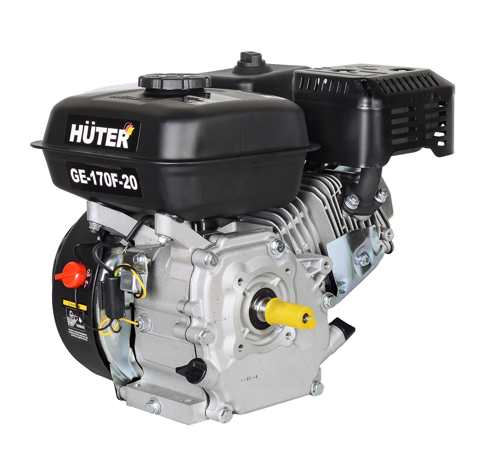 Двигатель бензиновый GE-170F-20 HUTER 70/15/2