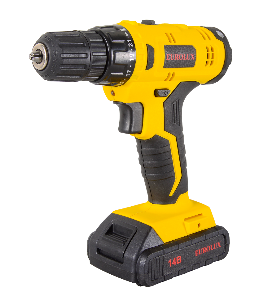 Дрель-шуруповерт аккумуляторная Eurolux ДА-14/2Li 72/14/39