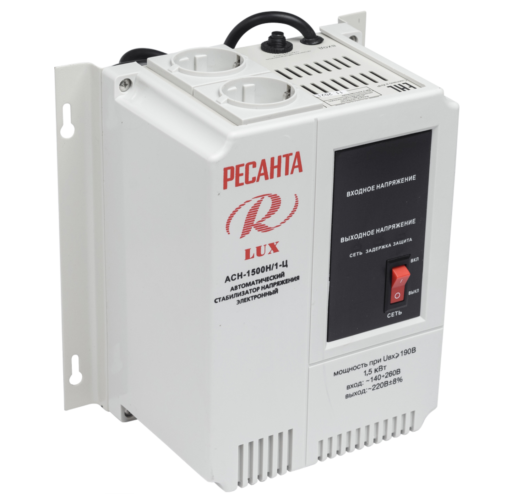 Стабилизатор напряжения серии LUX РЕСАНТА АСН-1500Н/1-Ц